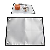 -Schutzmatte – silikonbeschichteter Glutschutz, robuster Outdoor-Teppich, übergroße Feuerunterlage mit Wärmeblocker-Funktion, Bodenabdeckung für Wohnmobil, Kochen, Lebensmittel, LKW, Kabine