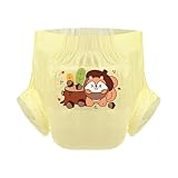 CutiePlusU Windeln für Erwachsene 3 Stück, trockene Oberfläche, maximale Saugfähigkeit über Nacht, Einweg-Inkontinenzwindel – Winking Squirrel Yellow (M 28'-38')