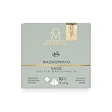 Bio-Salbeitee mit aromatischen Kräutern vom Berg Athos (Salvia Officinalis) – von Mönchen handgepflückt & getrocknet – 10 Pyramidenteebeutel – 15g