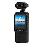 VBESTLIFE 1080p HD -Pocket Camcorder, WLAN -WAHR WAYABLE -Kamera mit 360 ° -rotierbarem Objektiv, Körpernutzkamera mit Rückenklemme für Reisewanderung