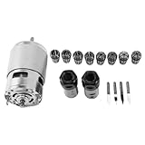 Fegtrtyoa Achtteiliger ER11-Gravur-Werkzeugset 775 DC Motor mit Kugellager-Spindelverlängerungsstange