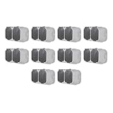 REV Standard SPARSET - 10x Doppelsteckdose-Feuchtraumsteckdose, IP44, Aufputz, grau