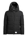 khujo Herren warme Winter Steppjacke mit innenliegenden Rucksackträgern und Abnehmbarer Kapuze Loga2-YM Obrage Grey Gr. S
