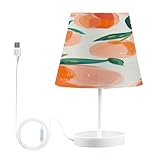 Mnsruu Tischlampe für Schlafzimmer, Nachttischleuchte mit LED-Lampe, Nachttischlampe für Wohnzimmer, Schreibtisch, 3 Farben, Größe M