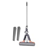 Bodenrollen-Wischmopp – PVA-Schwammwischer mit verstellbarem Griff, saugfähige Reinigungsrolle für Hartholzfliesen, Marmor, Laminatböden, effizientes Reinigungswerkzeug für Küche, Schlafzimmer