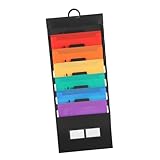 DOITOOL Regenbogen-Akkordeontasche Lagerung brief organizer brieforganisator reißverschlüsse zipties visitenkarten aufbewahrung box Aktentasche Office-Dokumentenordner Dateiorganisator pp