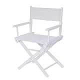 Klappbarer Make-Up Stuhl aus Holz,Leichter Faltbarer Regiestuhl,120kg Belastbar mit Armlehnen,Leicht & Tragbar für Visagisten,Studio und Zuhause