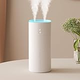 JISULIFE Luftbefeuchter Schlafzimmer 1 L, Humidifier Top-Fill raumbefeuchter 30 dB, 8000mAh raumluftbefeuchter, pflanzen mit Nachtlicht für Schlafzimmer/Kinderzimmer/Pflanzen-Weiß