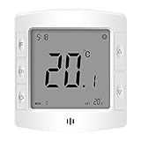 Digital Thermostat, Briidea Raumthermostat Fußbodenheizung Wandheizung Programmierbarer mit LCD-Display, 230V, Weiß