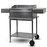 Schickling Premio III Starter - Holzkohlegrill - Edelstahlgrill - Grillwagen - Rechteckig - 100% Edelstahl - Holzkohle - Made in Germany - Direkt vom Hersteller