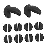 HOMSFOU 10 Paar Silikon-Nasenpads in Tropfenform für Brillen, weiche Anti-Rutsch-Kissen für Brillen, Nasenbrücke, bequem für Rahmen und Sonnenbrillen