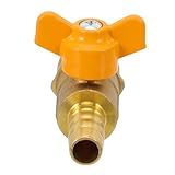 CONGARTENO Gasventil 1/2 Zoll Außengewinde Kugelhahn aus Verdicktem Messing mit Schlauchanschluss Absperrventil für Erdgasherde Camping Feuerstellen