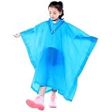 Chstarina Wasserdicht Regencape Kinder, Wiederverwendbar Regenponcho Kinder, Regenponchos mit Kapuze mit Kordelzug für Reisen im Freien, Wandern, Klettern, Radfahren, Camping, Reisen Angeln, Konzert