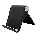 Geardeangloow Universeller verstellbarer Buch-Tablet-Ständer, Einzelhandel, Kochbuchhalter, Schreibtisch, schwarz, 9,8 x 8,6 x 2,2 cm
