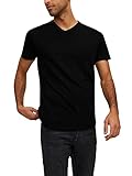 JACK & JONES Herren V-Neck T-Shirt JJEORGANIC Basic - Regular Fit S M L XL XXL, Größe:XL, Farbe:Black 12156102