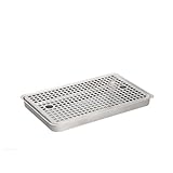 XFDZQQG Abtropfschale Aus Edelstahl,Tropfschale Für Restaurants Bars Küchen Café,Abnehmbare Bier Auffangschale Bierturm Tropfpfanne,40 * 18cm/45.7 * 7in