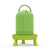 Hühnertränke 1,5, 3 oder 5 ltr. grün I Beheizbare Geflügeltränke für Hühner I Aufhängbarer Wasserspender I Automatische Wassertränke, Tränke, Hühnerzubehör I Geflügel I Vogeltränke (Grün, 5 Liter)