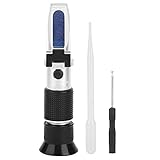 Yinhing Refraktometer, 0-50% Zuckertestbereich Honigrefraktometer Honigrefraktometer für Honig-Aluminiummaterial für Anfänger und Erfahrene Benutzer Gleichermaßen