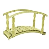 Toshilian Gartenbrücke, Teichbrücke Teichbrücke Gartendeko Gartenbrücke B-Ware 170x74x105cm Imprägniertes massives Kiefernholz