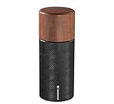 Zassenhaus Pfeffermühle/Gewürzmühle PERFORMER 13 cm, Präzise Mahlwerkseinstellung, Design aus Aluminium & Nussbaum, Ideal für Große Pfefferkörner & Gewürzbeeren