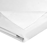 ROTKUSZ Bügelvlies Stoff 300 x 100cm, 50g/m² zum Aufbügeln, Aufbügelbarer Einlagestoff, Bügeleinlage Weiß, Leichtes Gewicht Einseitig Vlies Vliesstoff für Nähhandwerk Basteln Heimwerken Stickereien