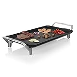 Princess 01.103110.01.001 Premium XL Tischgrill/Teppanyaki-Grill mit einer 46 x 26 cm großen Bratfläche, 2500 Watt, 103110, Schwarz