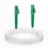 CONBIC® Glasfaserkabel LC/APC 8° zu LC/APC 8° Transparent/Unsichtbar, LWL Simplex, OS2 Patchkabel, 9/125μm, FTTH Lichtwellenleiter, G.657.A2, ultradünn & flexibel – inkl. Verlängerungsadapter (12m)