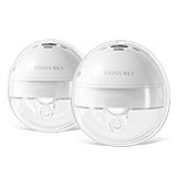 KISSBOBO Milchpumpe Elektrisch Doppel,4 Modi und 19 Stufen,320mmHg Starke Saugleistung elektrische milchpumpe freihändig,Schmerzfreie milchpumpe elektrisch tragbar(Weiß 2 Stück)