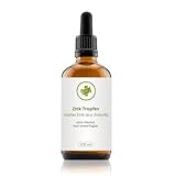 Zink Tropfen - Ionisches Zink (aus Zinksulfat) ohne Alkohol - 100 ml (ca. 3400 Tropfen) - vegan - ohne Hilfs- und Zusatzstoffe - MADE IN GERMANY