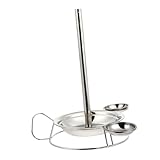 NAMOARLY 1 Stück Hähnchenständer Aus Edelstahl Braten Rostfreie Bratpfanne Flügel Gestell Bräter Mit Rost Tragbar Grill Hühnerplatte Rostfreier Stahl Silver