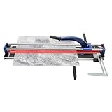 800 mm Profi-Fliesenschneider, Nassfliesenschneider, manueller Fliesenschneider, max. Schnittstärke 15 mm, für Fliesenverlegung und Renovierungsprojekte. (Blau)