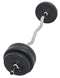Curlstange mit 25 kg Gewichten Curlset SZ stange mit 25 kg Hantelscheiben