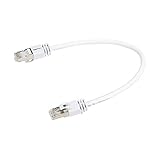 Amazon Basics High-Speed-Patchkabel, RJ45 Cat7, Gigabit-Ethernet, weiß, 0.3 m, 5 Stück