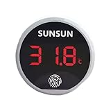 MHADBKH Digitale Thermometer für Aquarien, LED-Anzeige, Temperaturanzeige für Bettas, Schildkröten, Tanks und Reptilien, Lebensräume, hohe Präzision, Aquarium-Temperatursensor