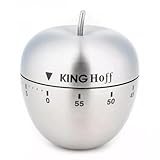 Edelstahl Premium Design Küchentimer Eieruhr Küchenuhr (6x6cm Apfel)