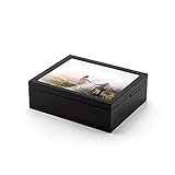 Ultra-moderne Schmuckschatulle mit 30 Noten, 25,4 x 20,3 cm, mit Musik-Motiv