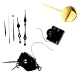 ORFOFE Pendeluhr Uhrwerk Ersatzset mit Metallzeigern Geräuschloses Quarzuhrwerk Langlebiges DIY Wanduhr Reparaturkit für Bastler Präzises Uhrwerk mit Gong und Musikbox