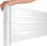RAGO® Stretchfolie Transparent folie für möbel 150m Hand Stretchfolie rollen I Palettenfolie Handfolie Wickelfolie I Verpackungsmaterial Packfolien (7,5 x 7,5 x 40 cm) 0,9 kg I Dicke 23 µm