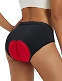 baleaf Radunterhose Damen Gepolstert Fahrrad Unterwäsche Fahrradunterhose Atmungsaktiv Radsportunterwäsche mit 4D Dicker Sitzpolster Schwarz S