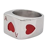 BESPORTBLE aus Titanstahl Finger Schmuck Titanring für Kreativer hochzeitsband Titanring für Herren kreativer Männerring Stahl rot