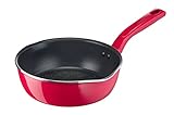 Tefal Chefclub by G8061704 Tiefe Pfanne, 22 cm, Himbeerrot, Titanium-Antihaftbeschichtung, Thermo-Signal, Induktion