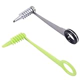 lasuroa 2 Stück Spiralschneider, Edelstahl & Kunststoff Spiralschneider für Gemüse Tragbar Manuelles Schneidewerkzeug für Gurken Kartoffeln Karotten Obst Küchenhelfer