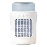 Luftkühler & Luftbefeuchter - Leise & Tragbar Kühler Mit 3 Luftgeschwindigkeiten, 600ML, 7 Farb-LED Nachtlicht, Kleine Akkubetriebener Verdunstungs Klimaanlage Für Hause, Büro, Camping