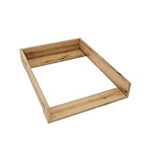 regalik Wickelaufsatz für Hemnes 500 IKEA 72cm x 50cm - Abnehmbar Wickeltischaufsatz für Kommode in Oak - Abgeschlossen mit ABS Material 1mm