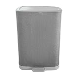 perfk Wäschekorb mit Deckel und 2 innenliegenden Beuteln mit Griffen, praktischer Aufbewahrungskorb für Schlafzimmer und Studentenwohnheim