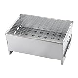 Holzkohlegrill Tragbarer Holzkohlegrill Eisen BBQ Tischgrill Für Outdoor Wandern Picknick Camping Strand Bbq Grill