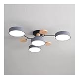 JNPGVTCD Deckenbeleuchtung, rund, Acryl, nordisch, modern, halbbündige Halterung, für Wohnzimmer, Esszimmer, Schlafzimmer, Flur, Küche (G-4 Köpfe, dreifarbig