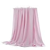 VMDVBNA kühlende Decke Kühlende Decke for Sommerbettdecke Reine natürliche Pflanzenhautfreundliche Bettdecke Weiche atmungsaktive kühle Steppdecke robust(Light pink,90x100)