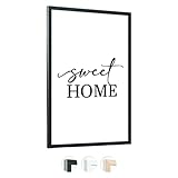 edihome, Bilderrahmen A3, (1 Stück), 29,7 x 42, Holz, Photo Frame, Rahmen din a3, für Diplome, bruchsicheres Acrylglas, für Poster und Bilder, Hoch- und Querformat (Schwarz, 1 Stück)