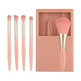 Make -up -Bürstensets für Frauen, Reise -Make -up -Bürstenset | Kleine Make -up -Bürsten mit Gehäuse und Spiegel - Komplette Funktion Portable Cosmetic Tool für Fundamentpulver Concealer Ly Shadows